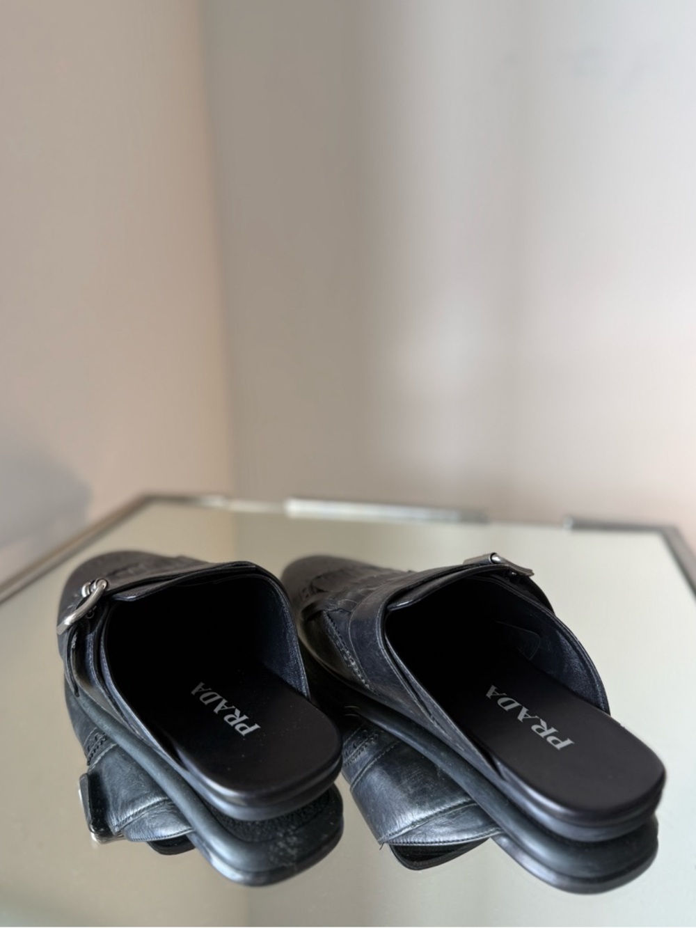 Prada Shuffle fringed leather mules $1,290 36.5 - Picture 9 of 13